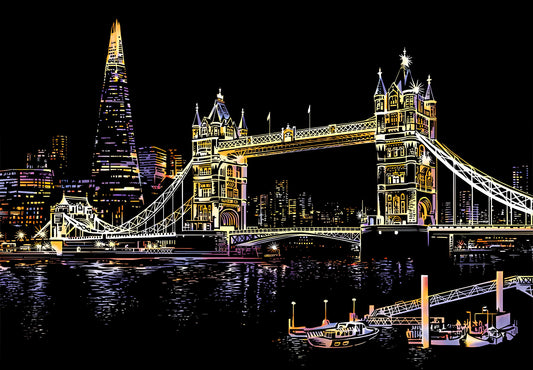 HueScratch Art - Tower Bridge in London